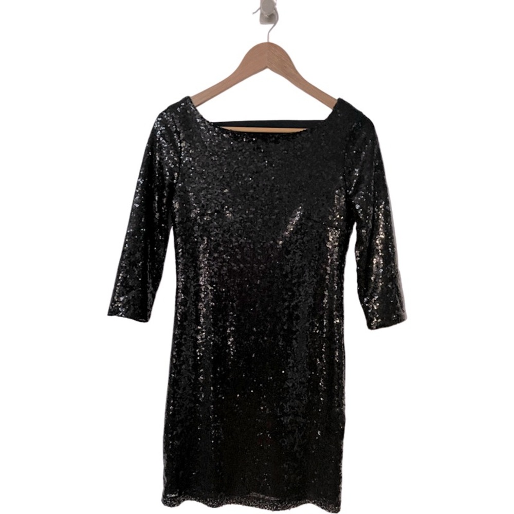 Vintage Suzy Shier little black sequins dress!